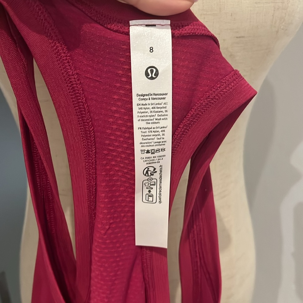 Lululemon Swiftly Tech Racerback 2.0 *Race Length Ripened Raspberry | Size 8 - Picture 8 of 8